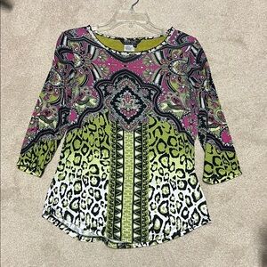3/4 Sleeve City Girl Leopard Print Tunic